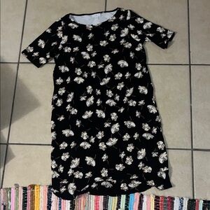 J. Jill Black and White Floral Dress